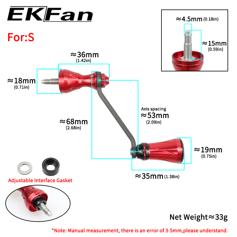 EKfan 68MM Carbon Fiber Spinni - Reel Handle recension och pris