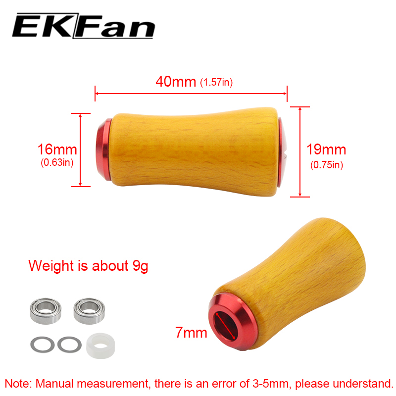 EKFan Birch wooden Spinning Ba - Reel Handle recension och pris